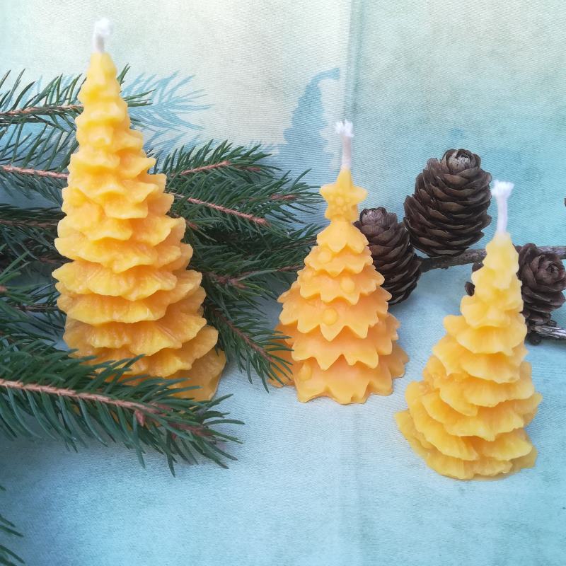Bienenkorb Hain -  Bienenwachskerze Tannenbaum